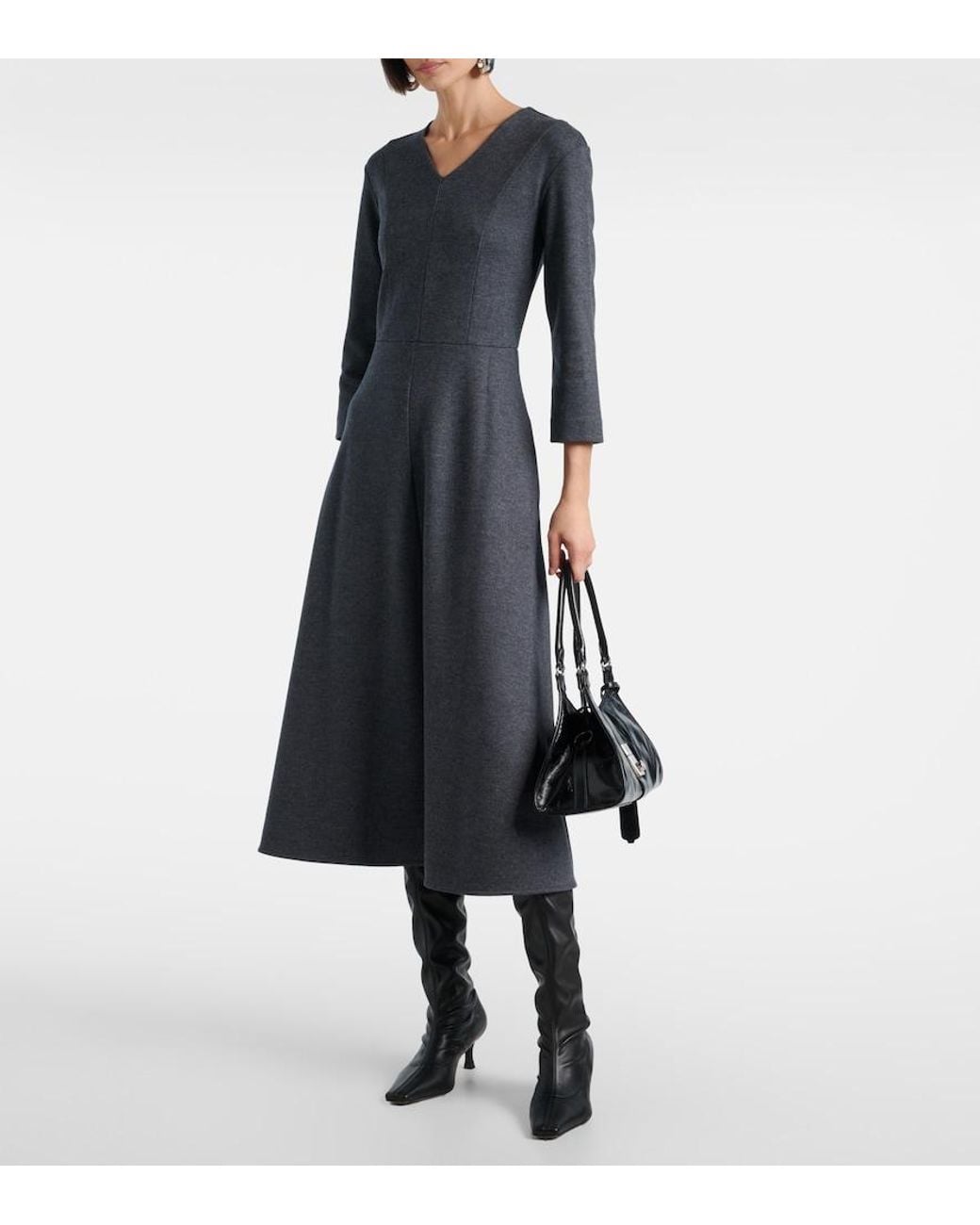 Max Mara Black Orione Midi Dress