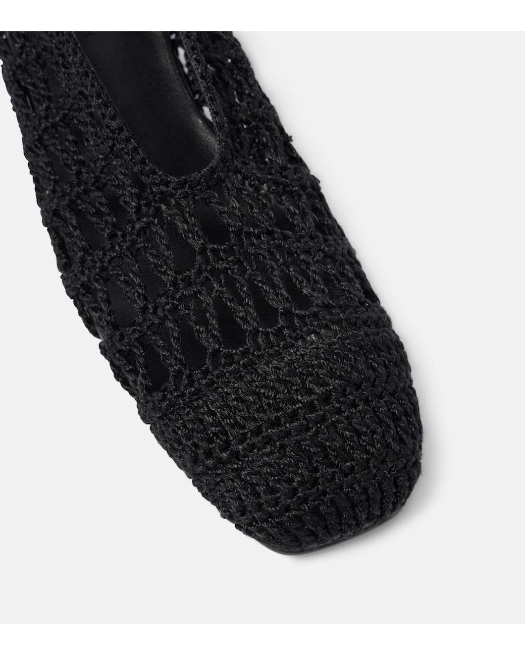 Magda Butrym Black Crochet Ballet Flats