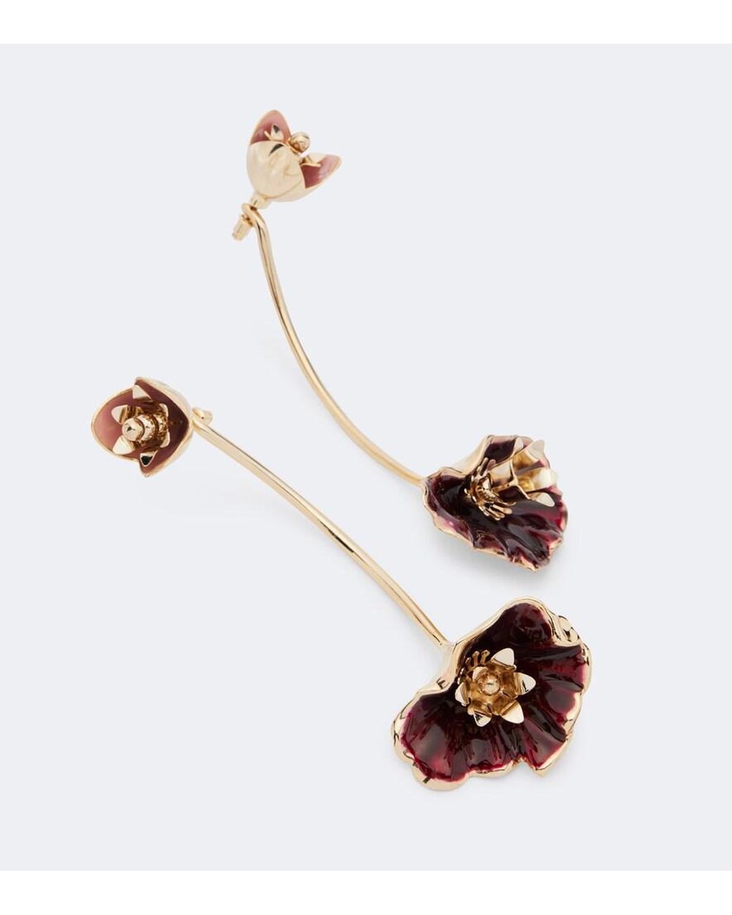 Rabanne White Floral Drop Earrings
