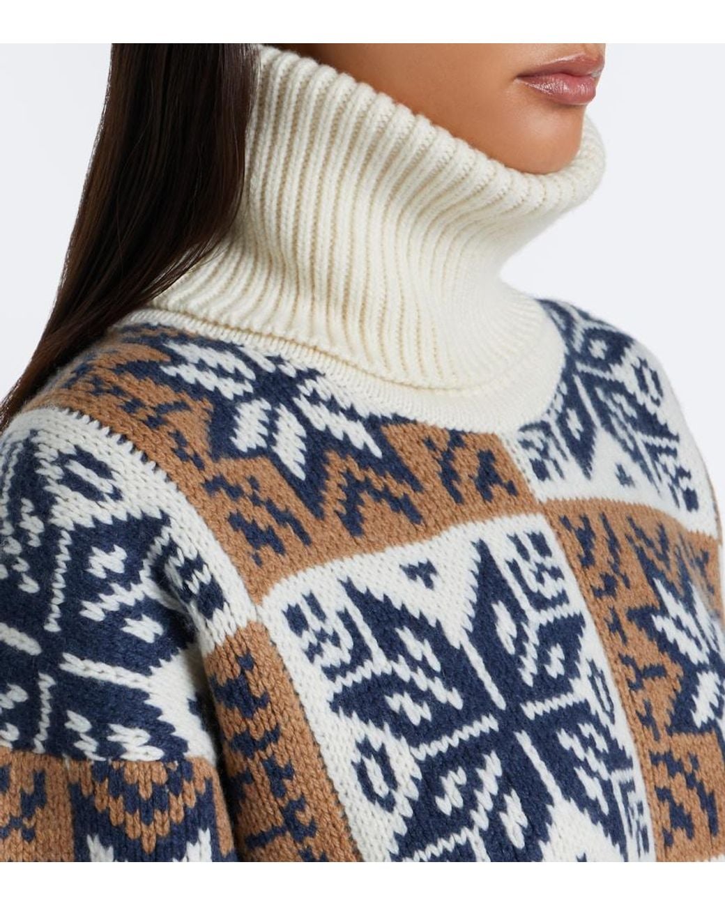 Magda Butrym Multicolor Wool And Cashmere Turtleneck Sweater