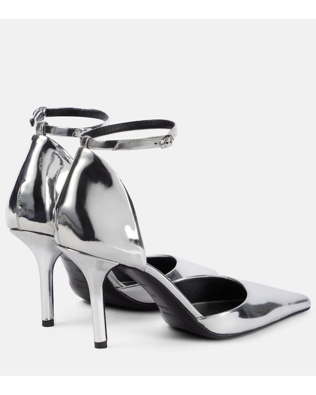 Proenza Schouler Slash 85 Mirrored Leather Pumps in Metallic | Lyst