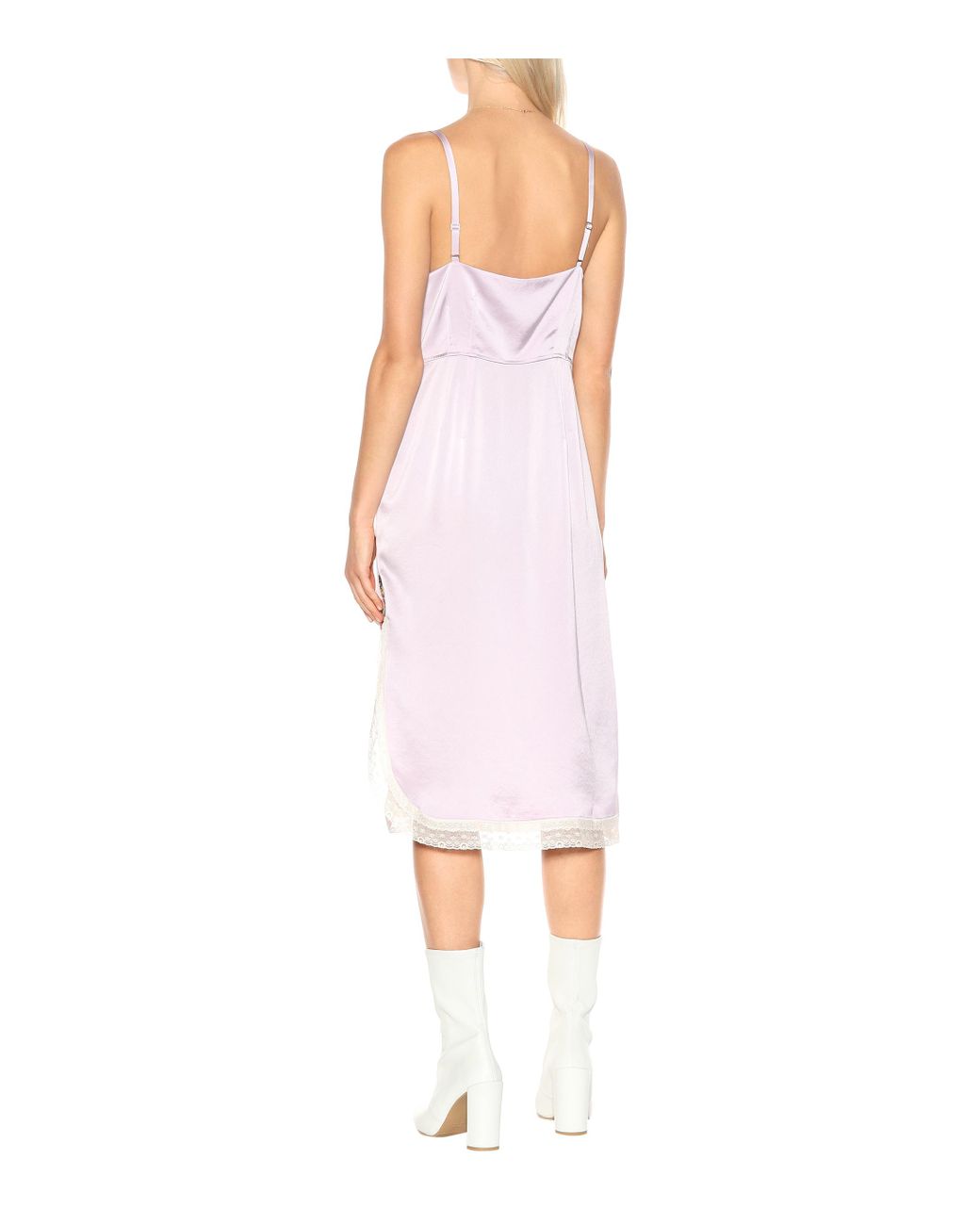COACH Satin X Selena Gomez Slip Dress in Pink | Lyst