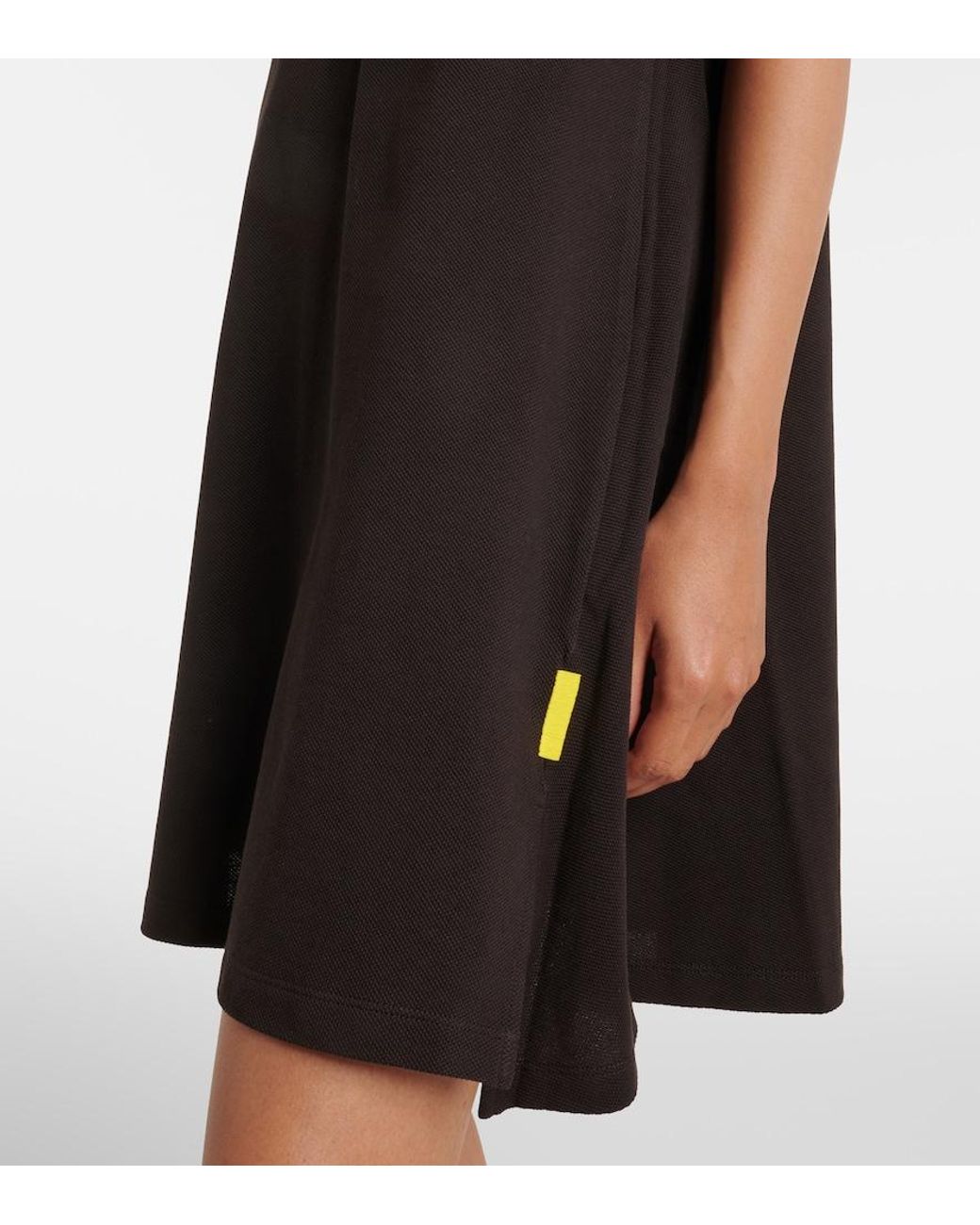 Loewe Black Double L Cotton Polo Pique Dress