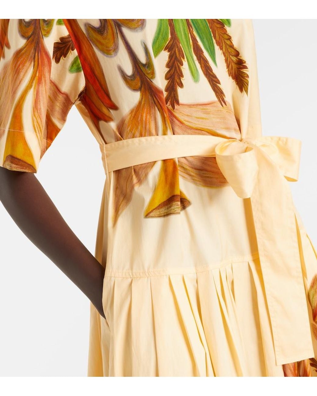 Ulla Johnson Metallic Aniline Printed Cotton Midi Dress