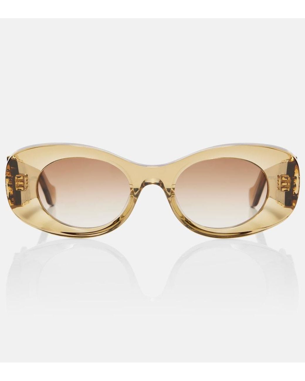 Loewe Brown Anagram Oval Sunglasses