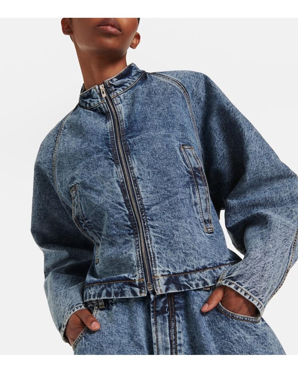 Alaïa Blue Denim Jackets