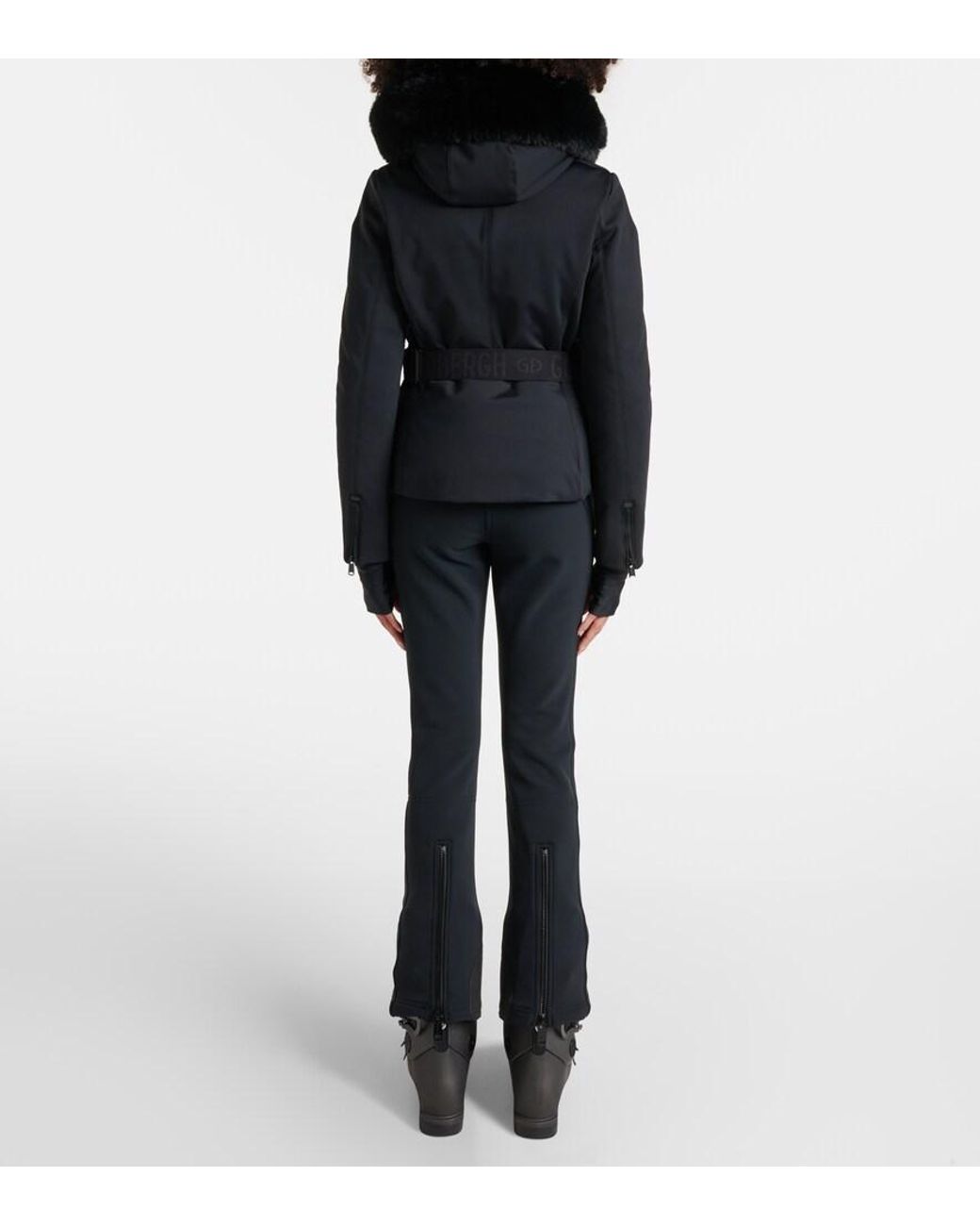 Goldbergh Black Hida Faux Fur-Trimmed Ski Jacket