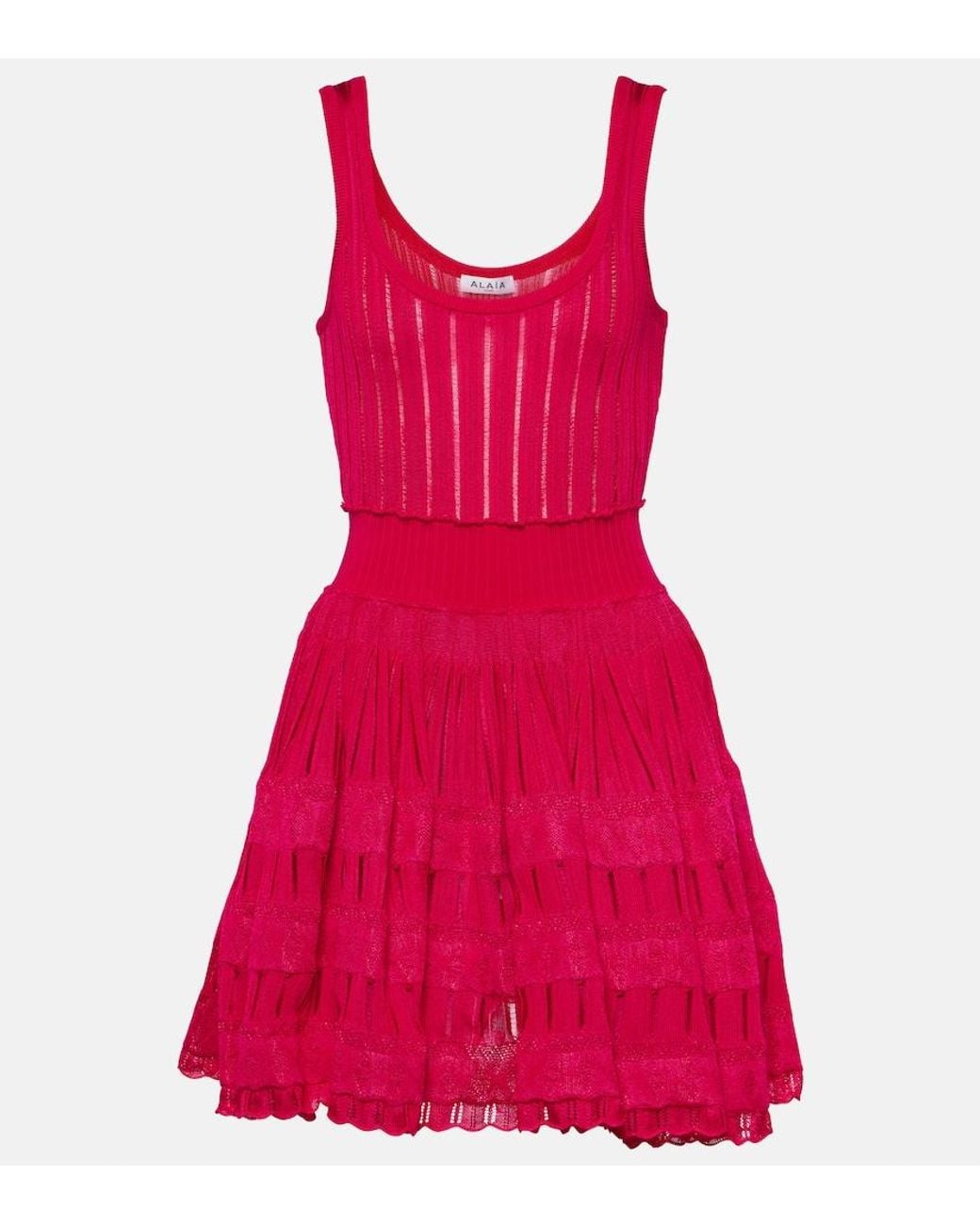 Alaïa Red Crinoline Minidress