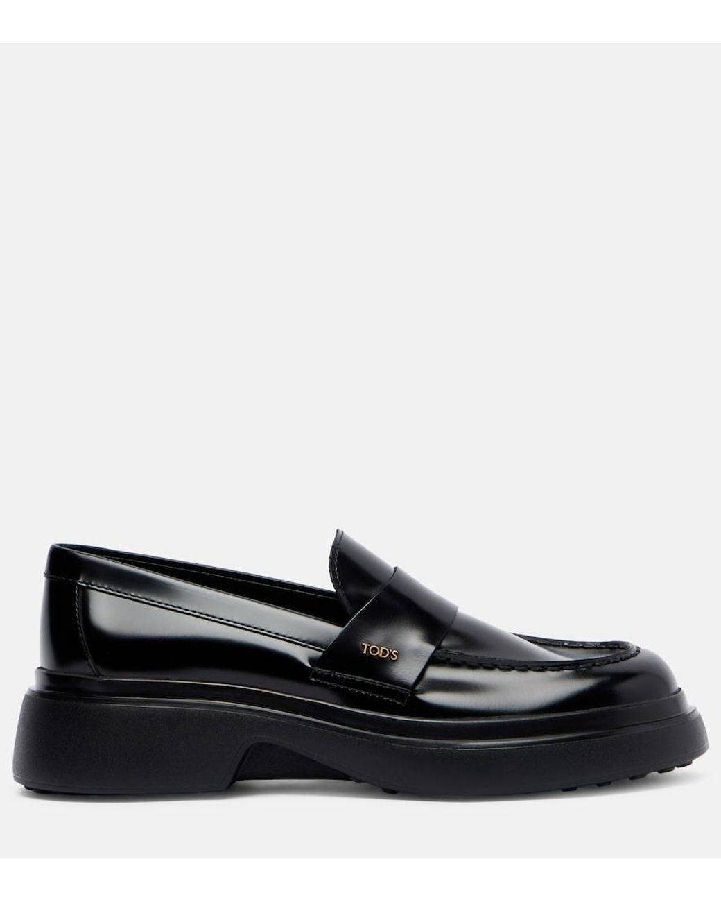 Tod's Black Leather Loafers