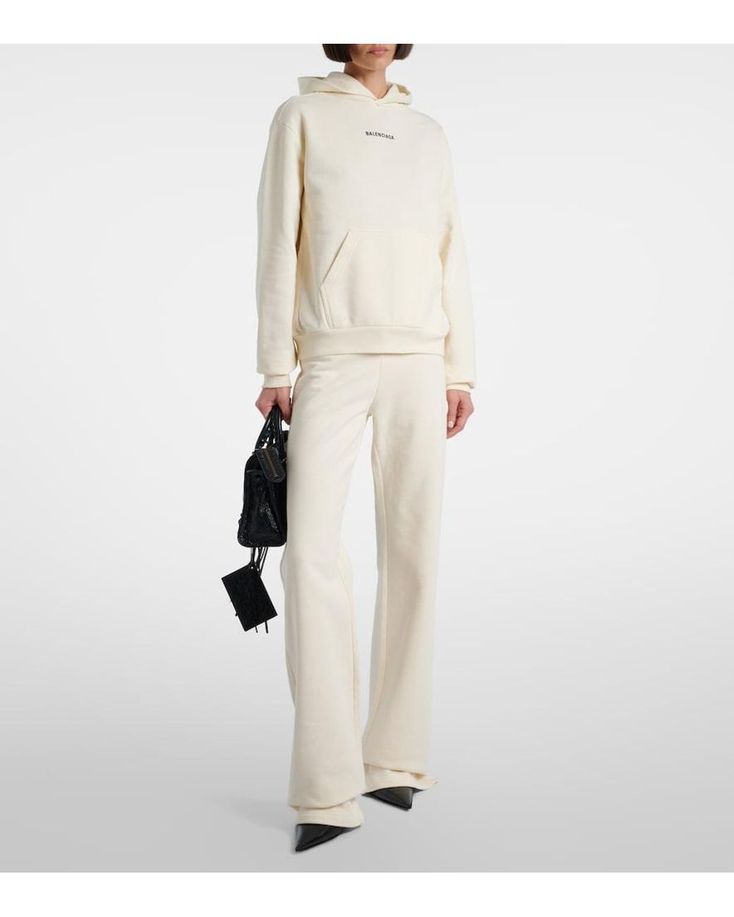 Balenciaga White Cotton Jersey Sweatpants