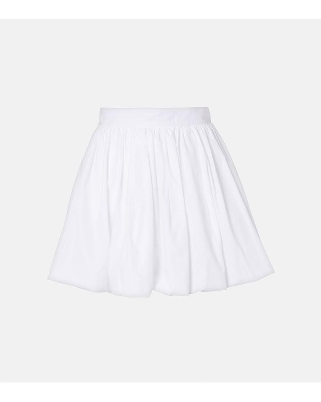 Patou White Cotton Poplin Miniskirt