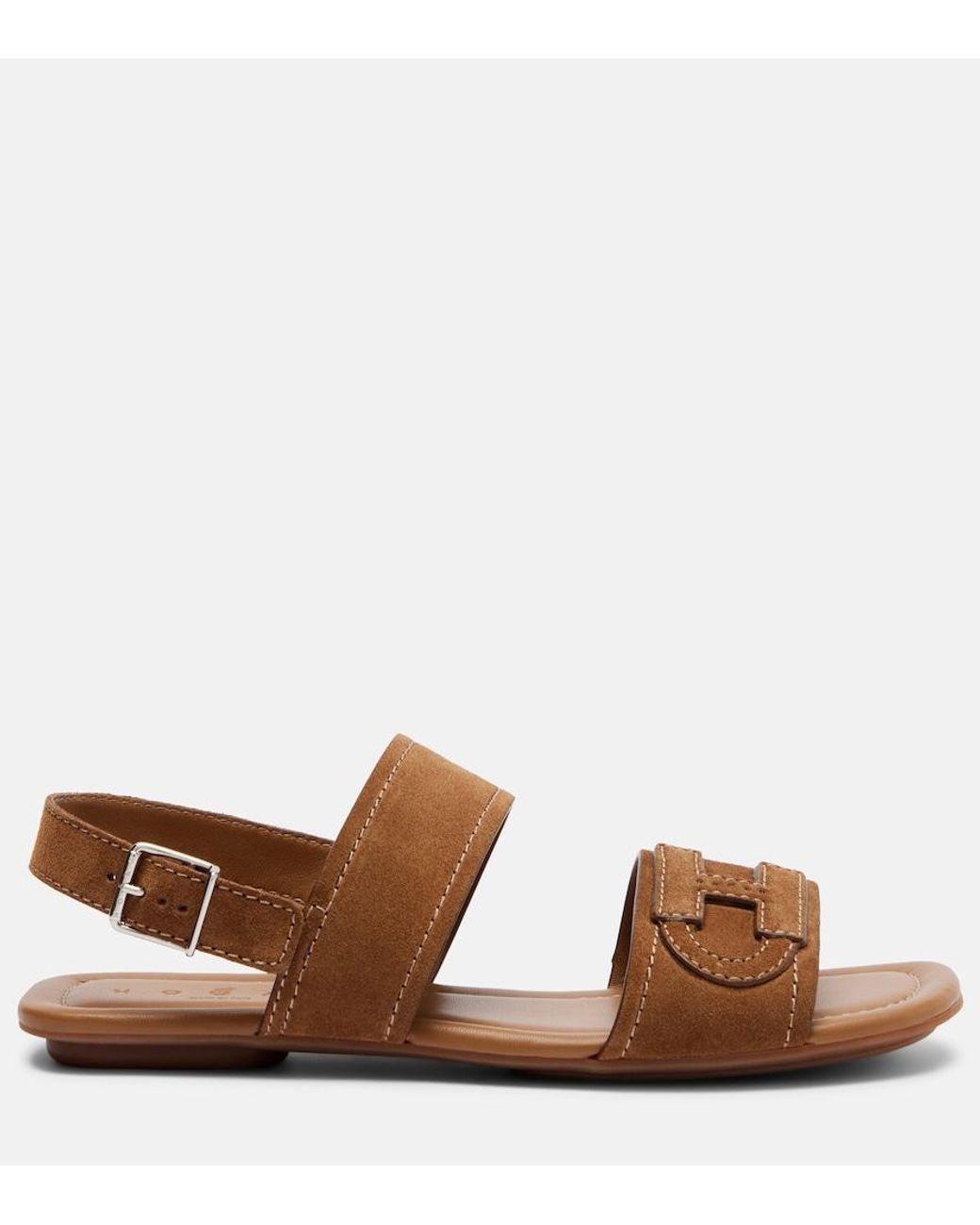Hogan Brown H685 Suede Sandals