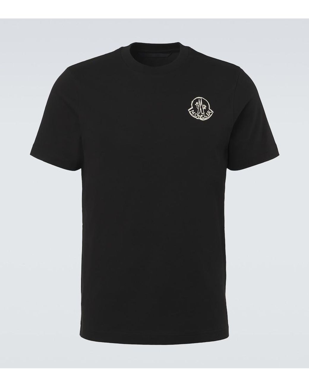 Moncler Black Cotton Jersey T-Shirt for men