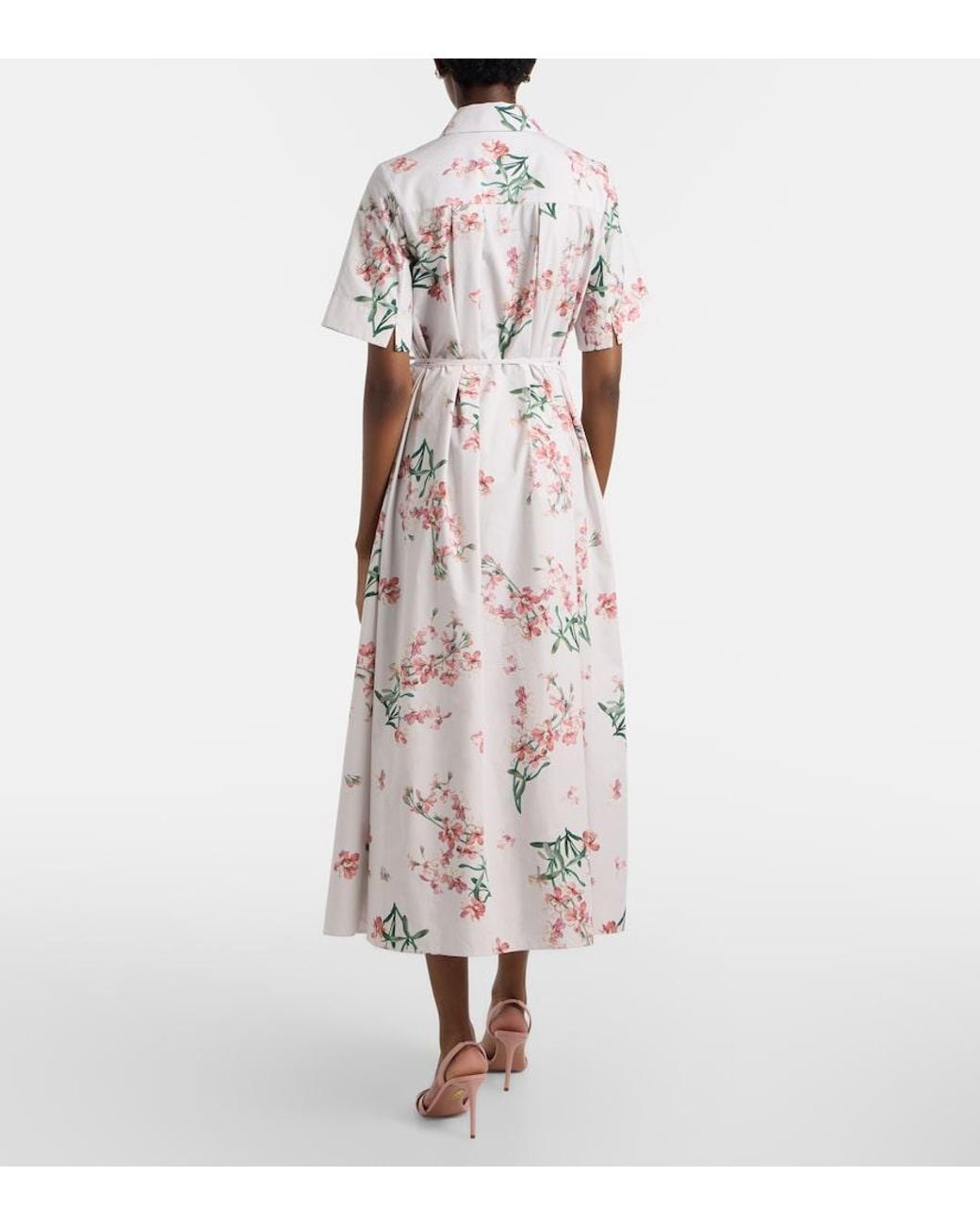 Erdem Multicolor Floral Cotton Shirt Dress