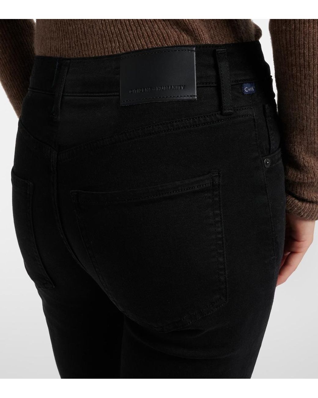 Citizens of Humanity Black Isola Mid-Rise Bootcut Jeans