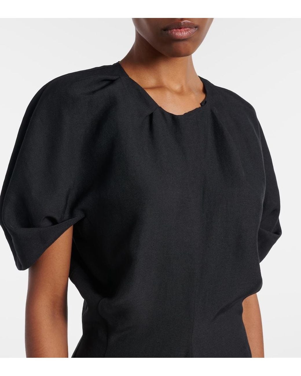 Khaite Black Ria Maxi Dress