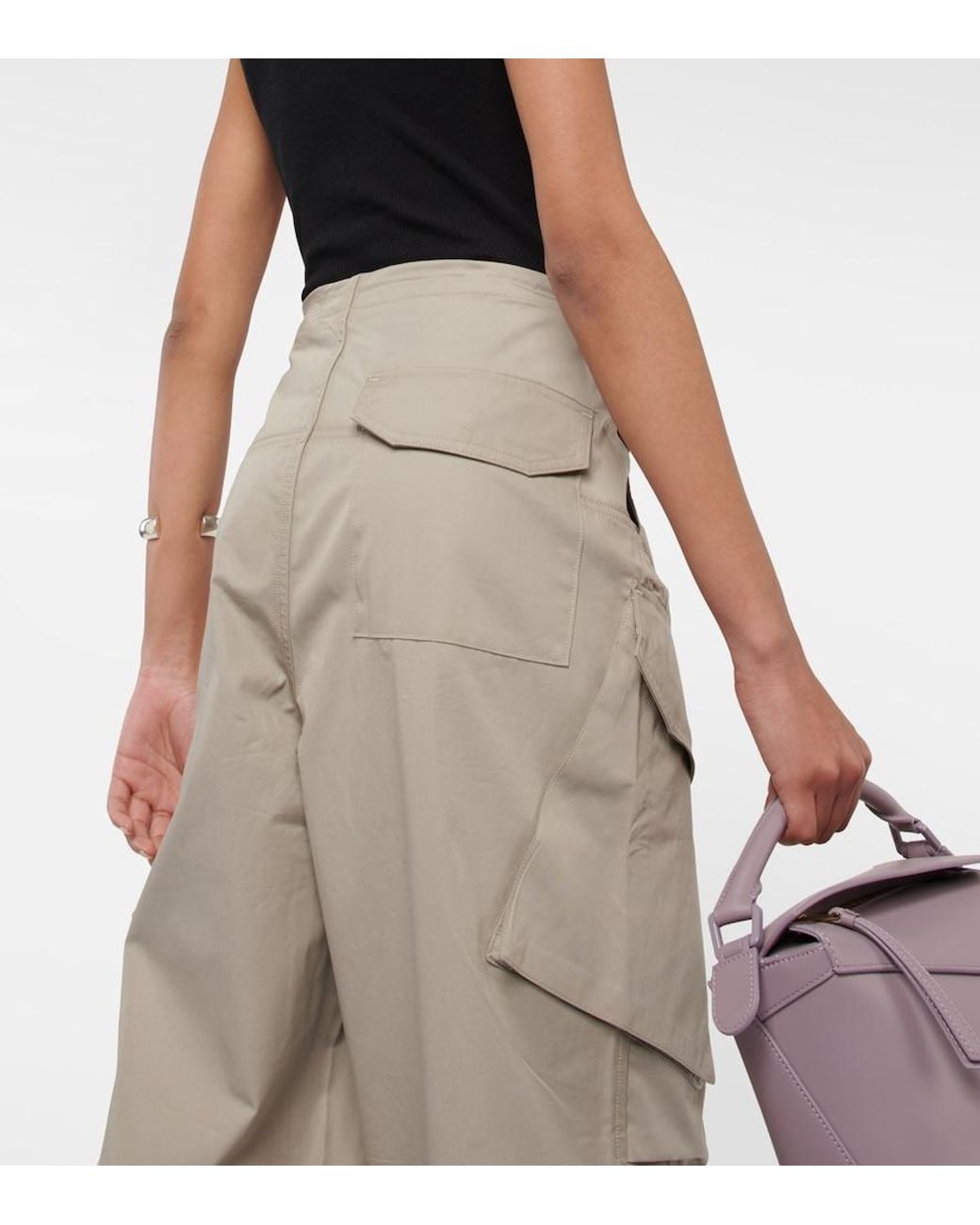 Agolde Natural Ginerva Cotton Poplin Cargo Pants