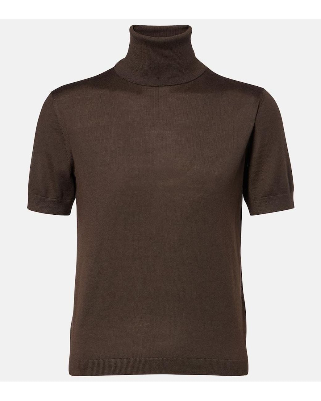 Ralph Lauren Brown Cashmere Turtleneck Top