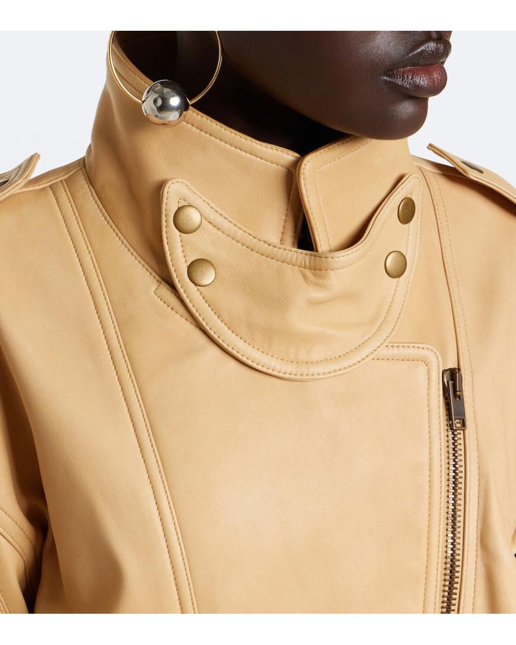 Isabel Marant Natural Farza Leather Jacket