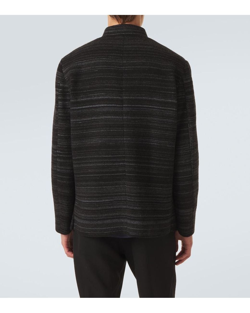 Missoni Blue Space-Dyed Wool-Blend Jacket for men