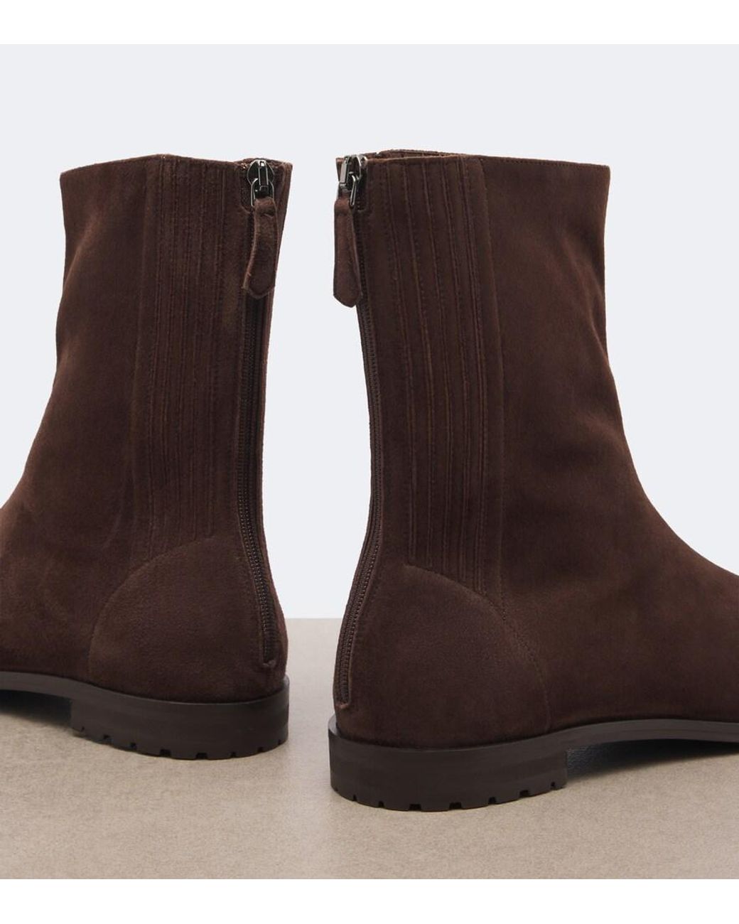 Aquazzura Brown Saint Honore Suede Ankle Boots
