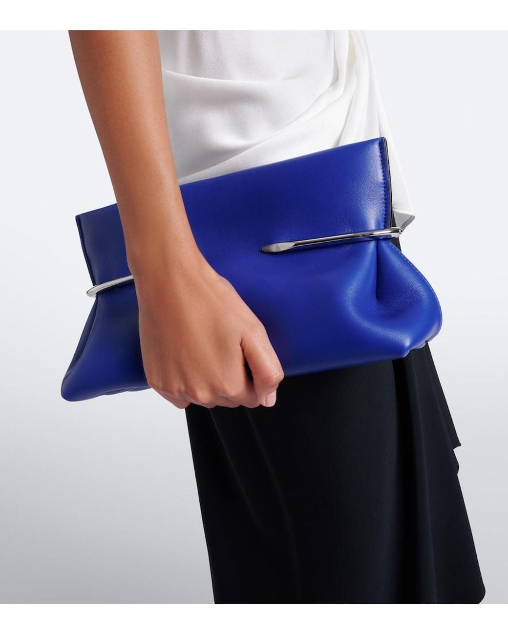 Givenchy Purple Pinch Leather Clutch