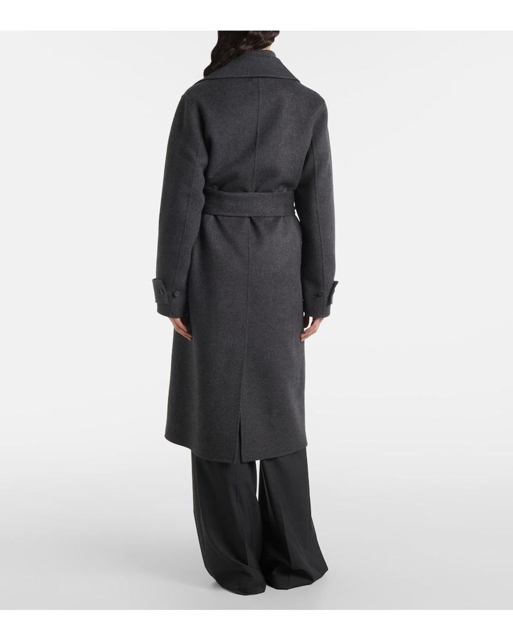 Joseph Black Arline Wool And Cashmere Coat