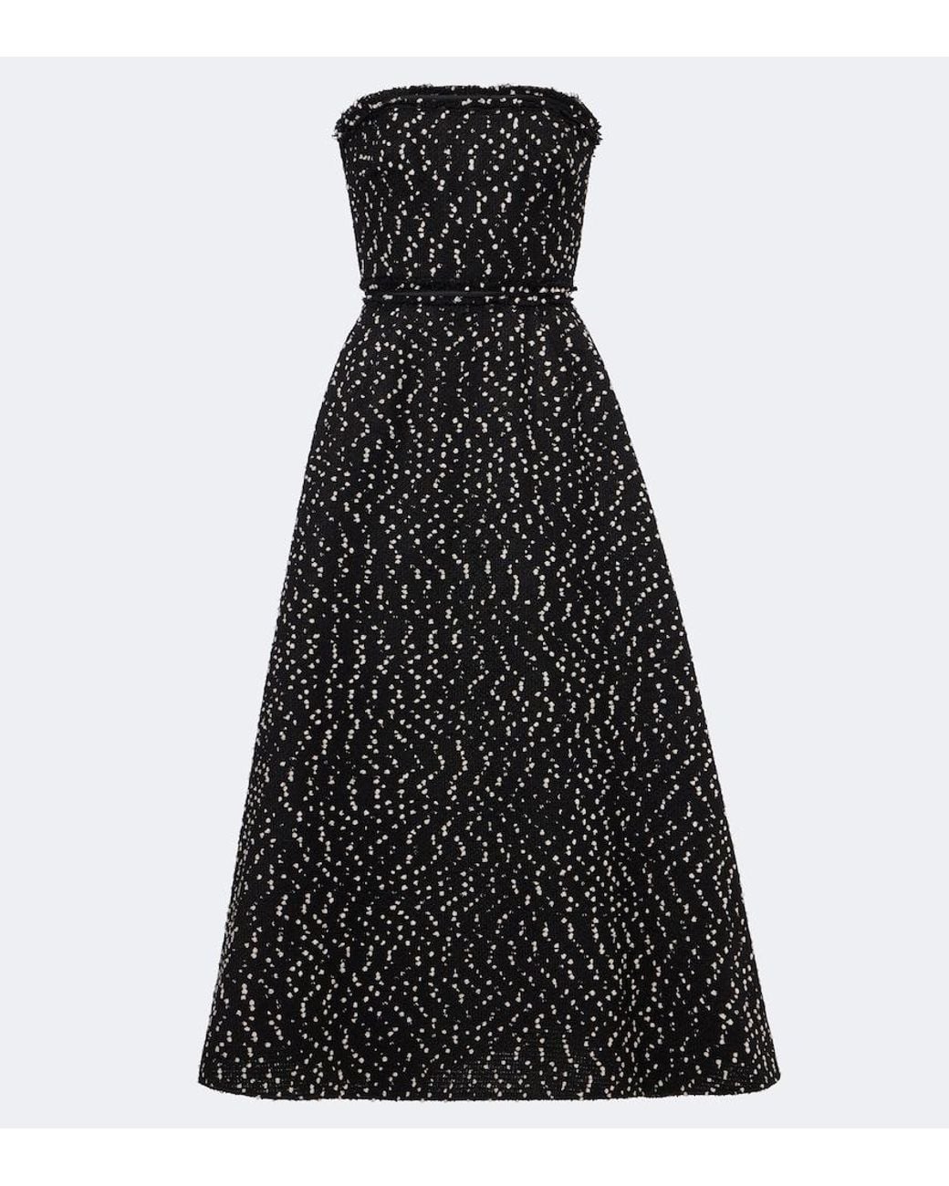 Elie Saab Black Tweed Cocktail Dress