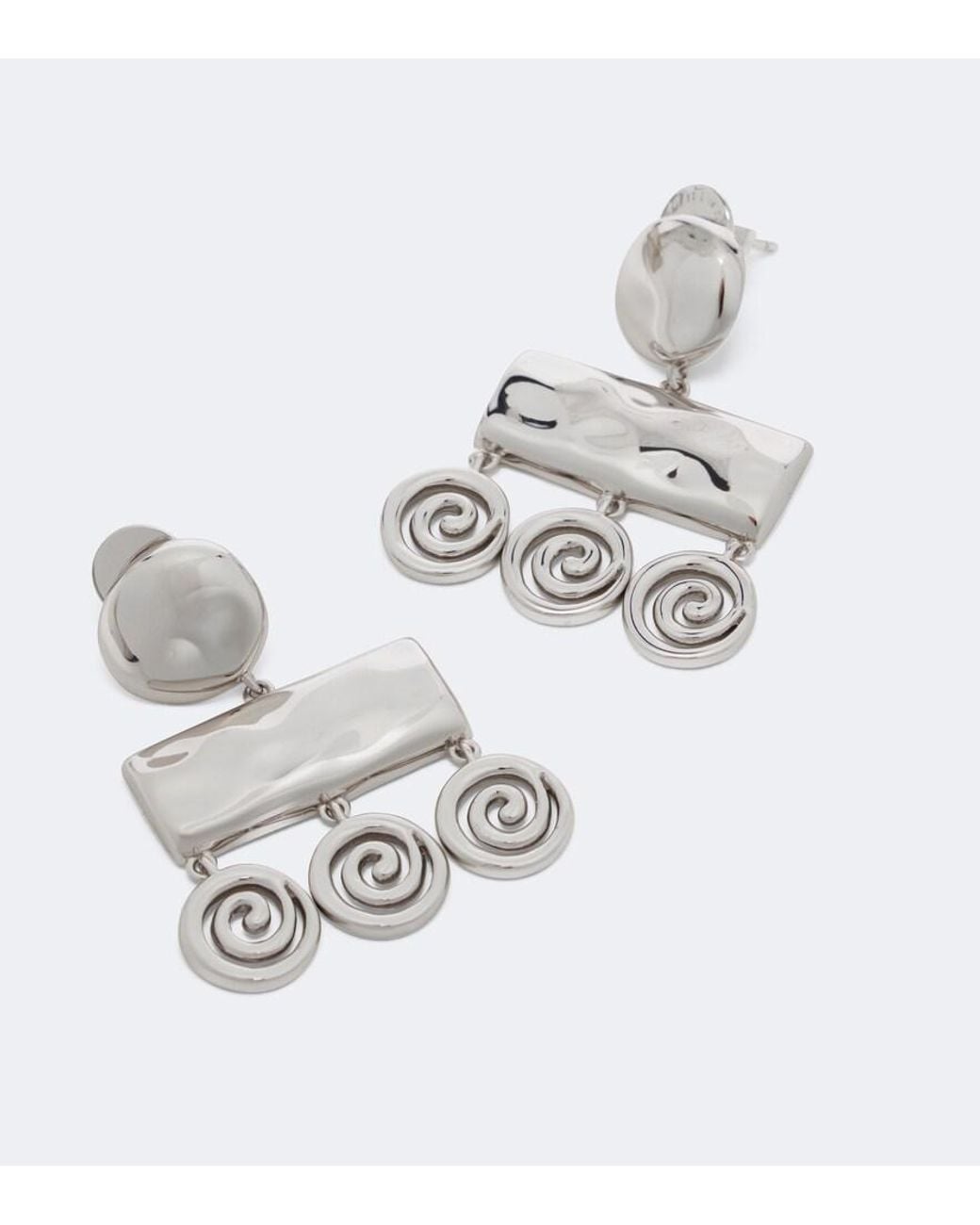 DEHANCHE Metallic Koru Drop Earrings