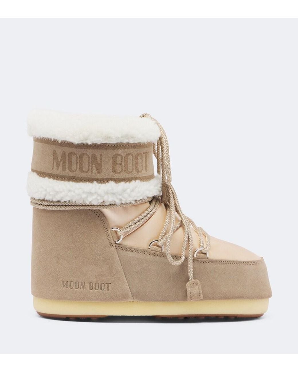 Moon Boot Natural Icon Low Pearly Plus Satin Snow Boots