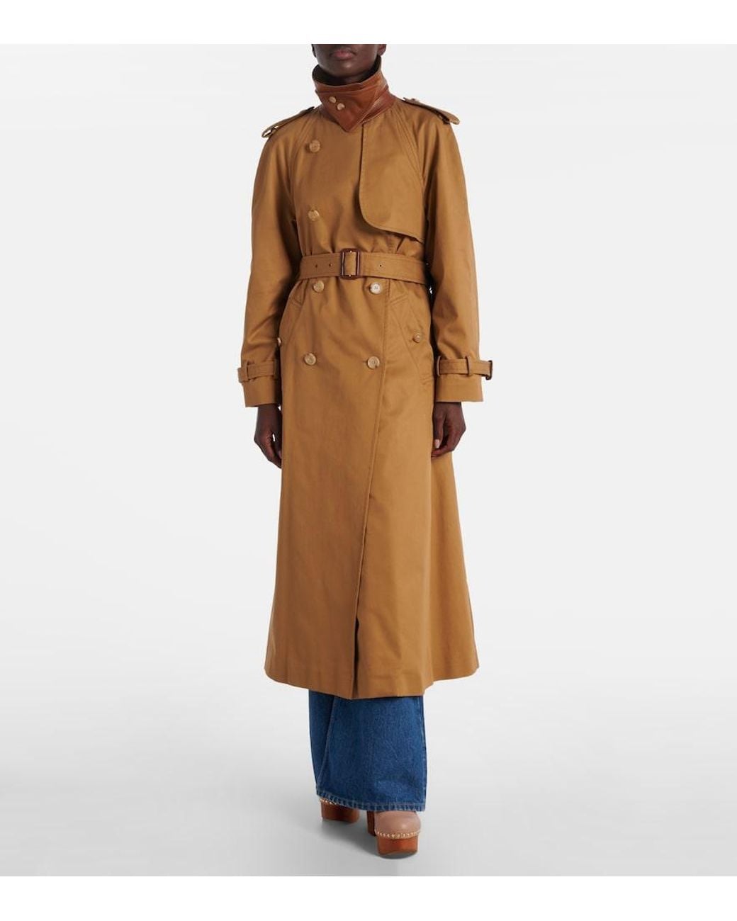 Chloé Brown Cotton Gabardine Trench Coat