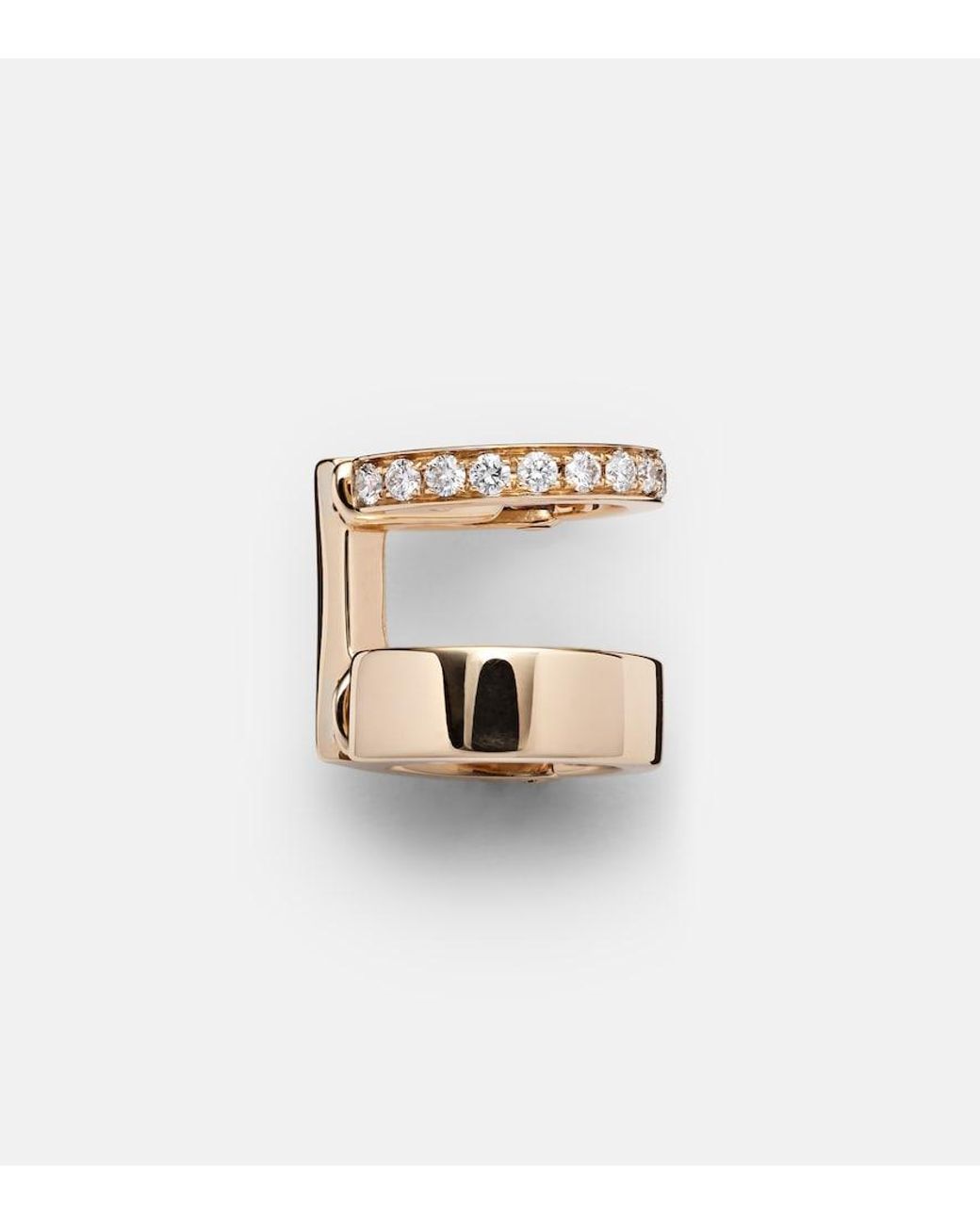 Repossi Natural Berbere Module 18-Kt Rose Ear Cuff With Diamonds