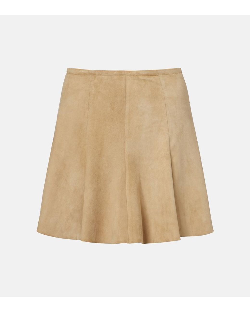 Stouls Natural Mila Suede Miniskirt