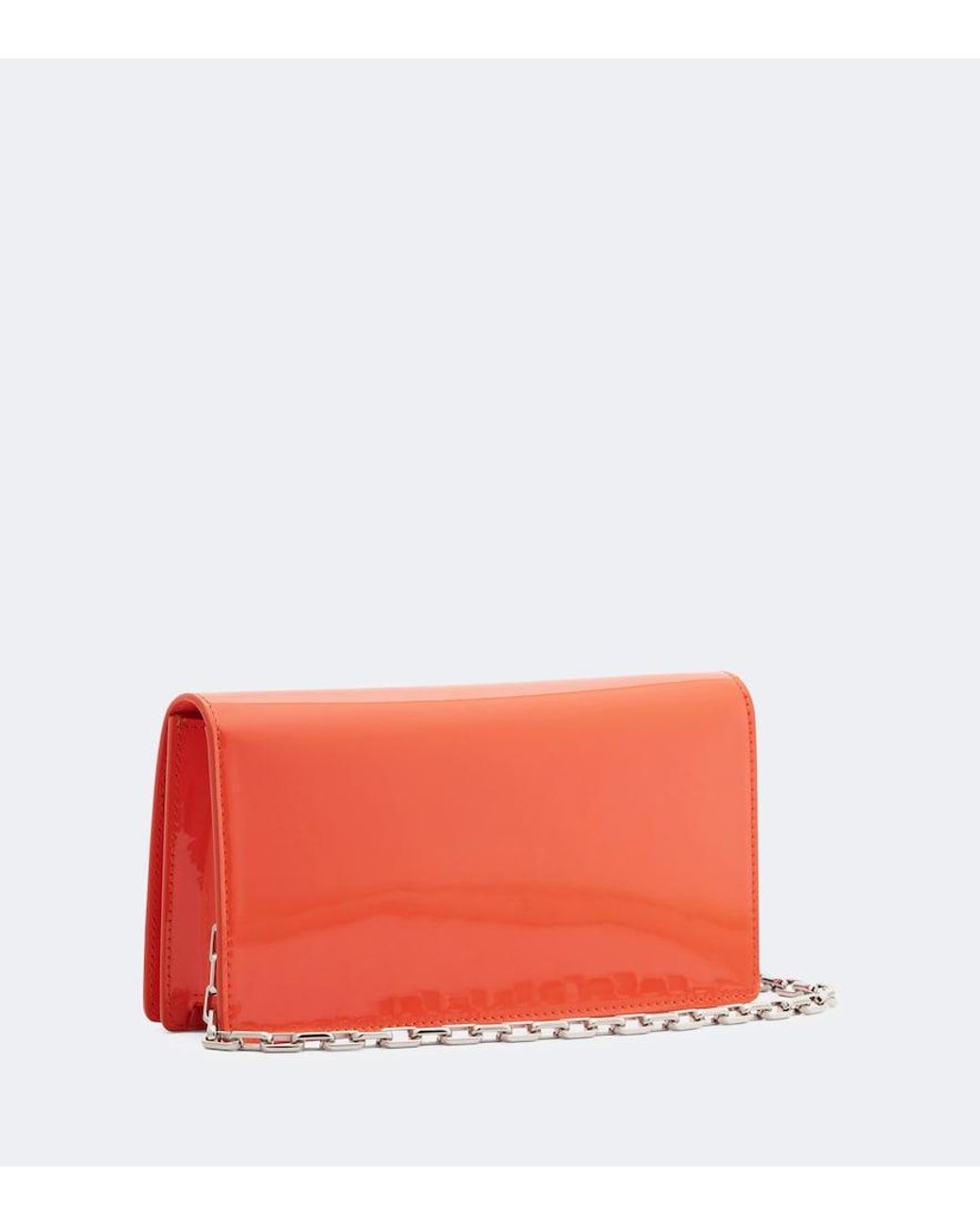 Christian Louboutin Orange Bettina Patent Leather Clutch
