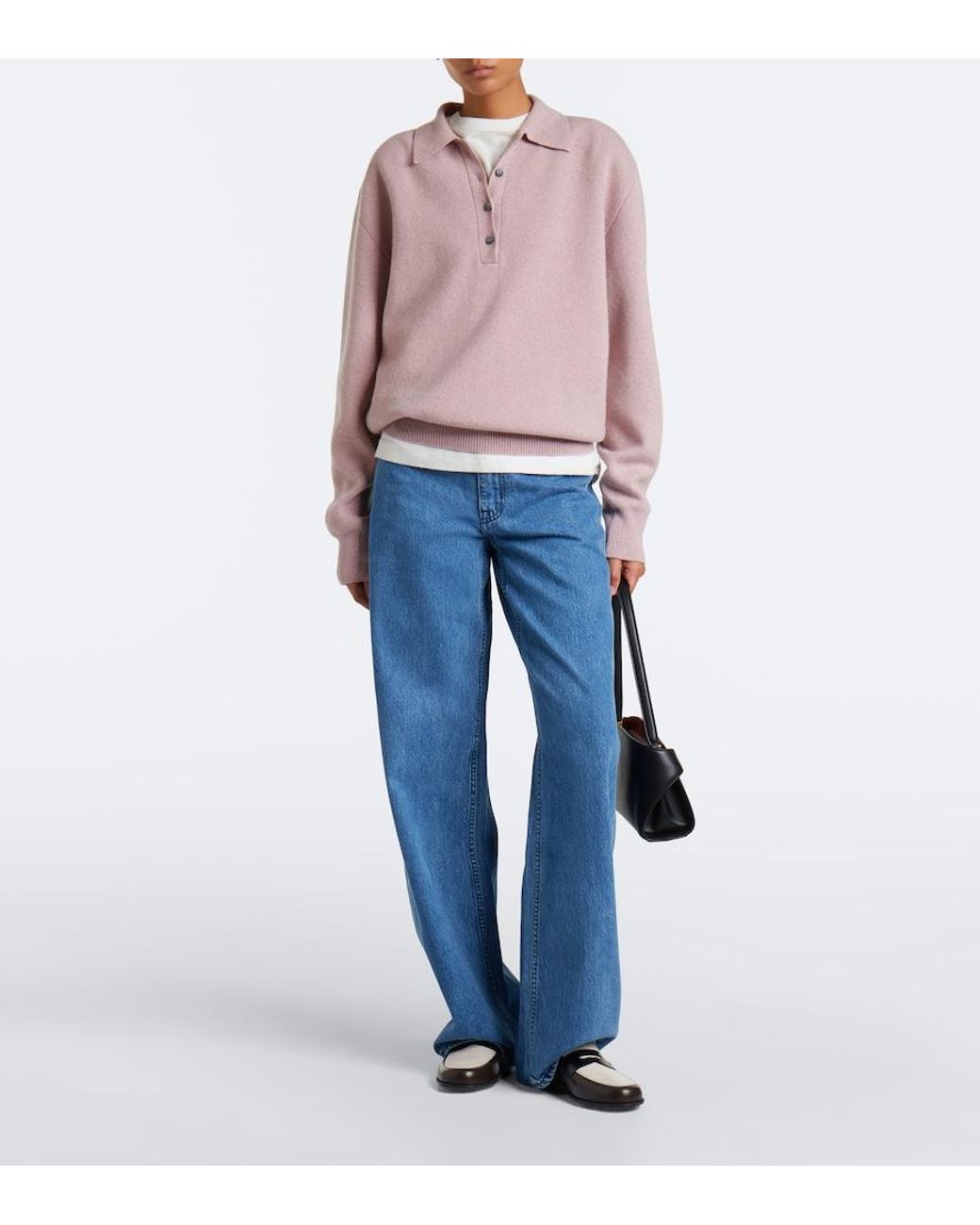 SLVRLAKE Denim Blue Cassie Wide-Leg Jeans