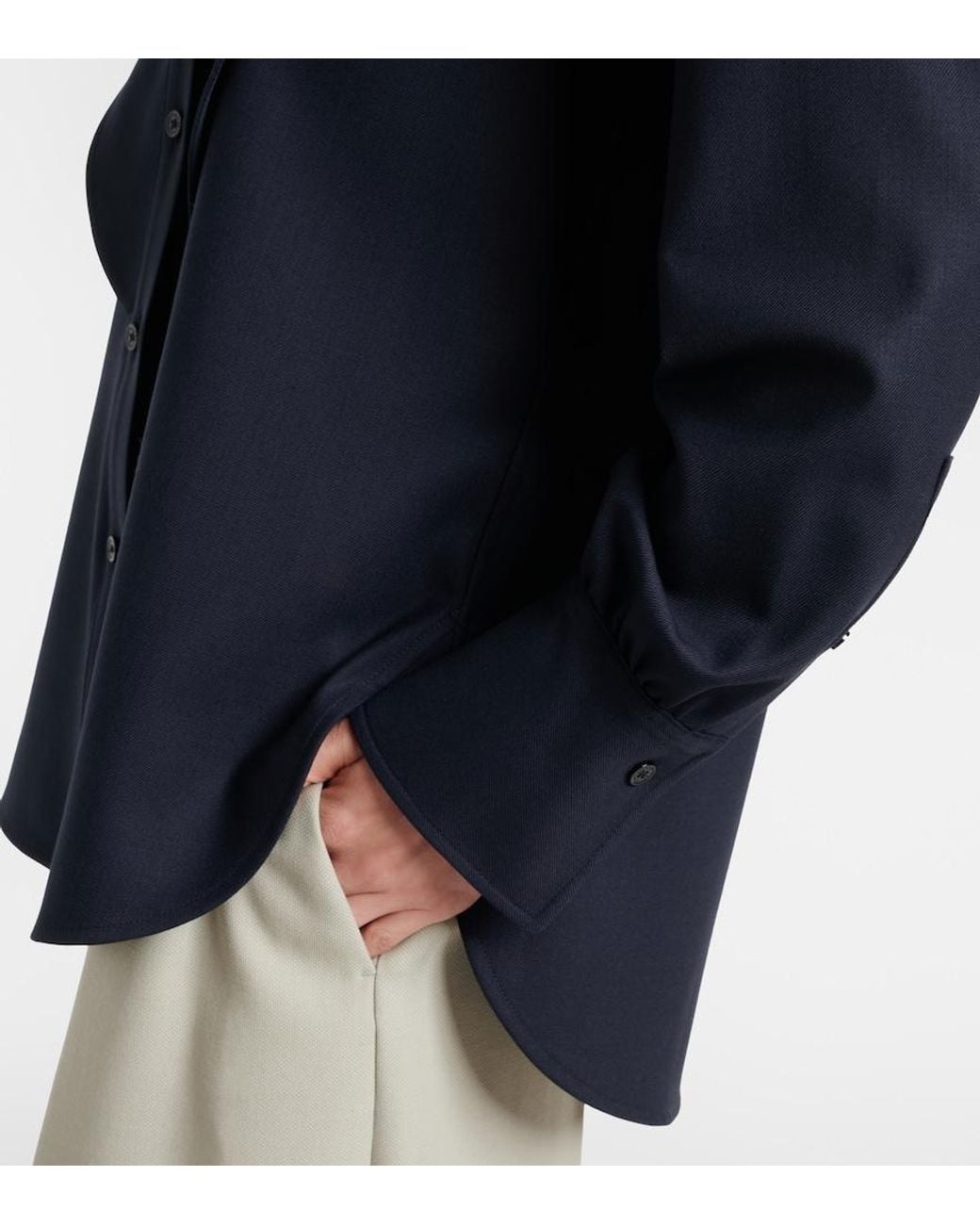 Victoria Beckham Blue Oversized Shirt
