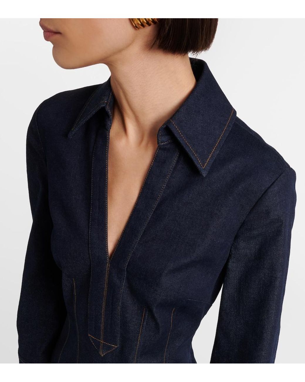 Veronica Beard Blue Raymond Denim Minidress