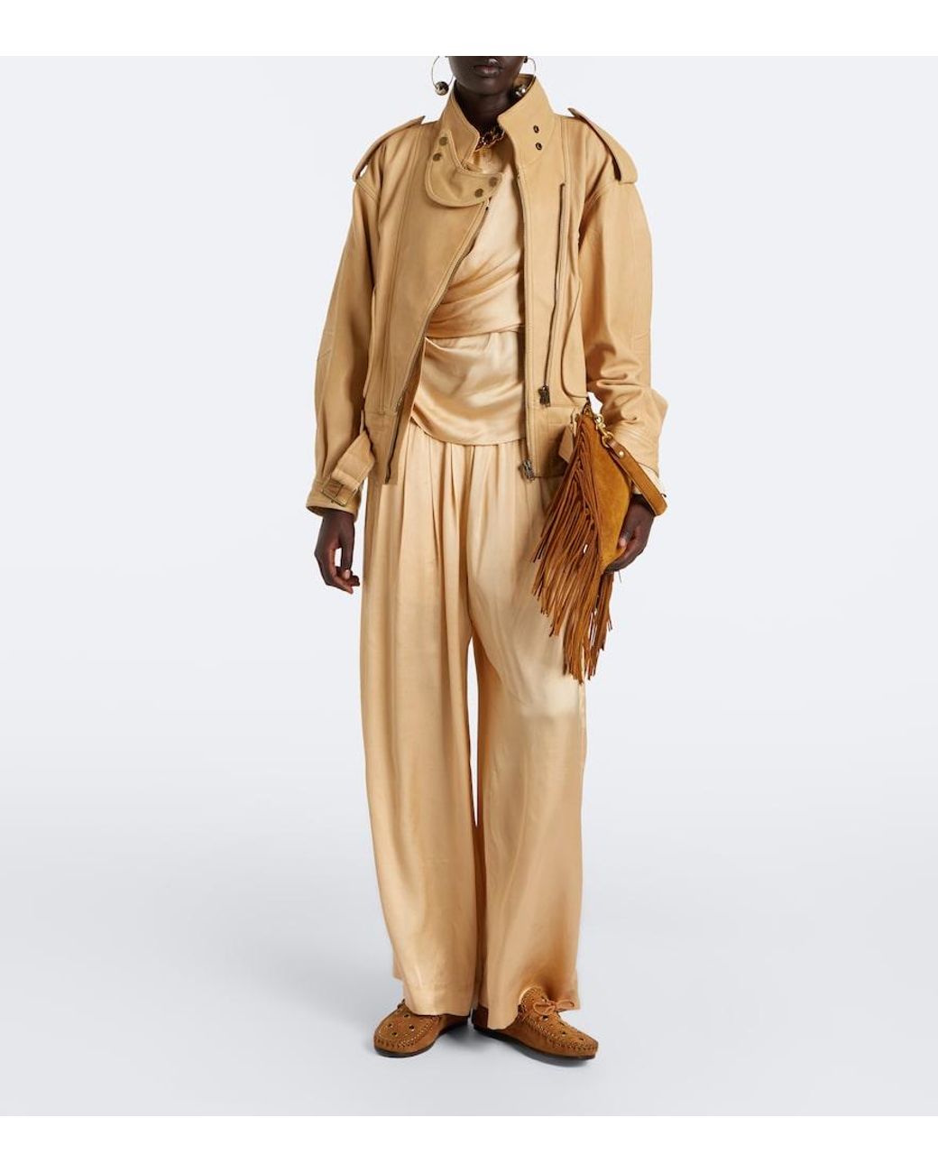 Isabel Marant Natural Farza Leather Jacket