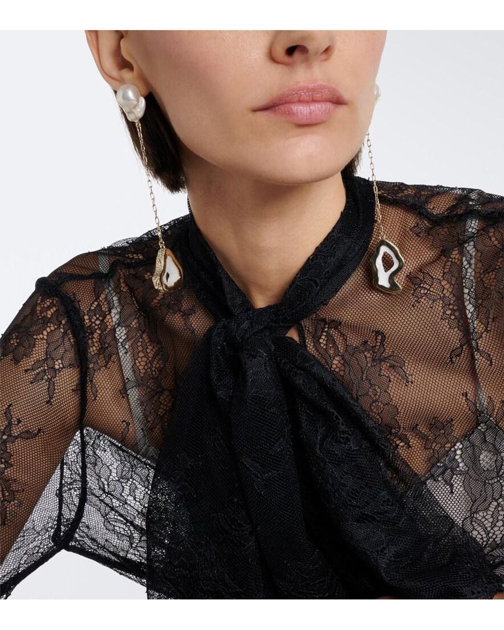Orecchini Pendenti di Erdem in White
