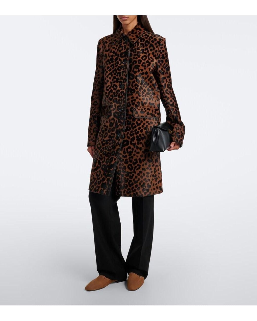 Totême  Brown Shearling-Lined Suede Loafers