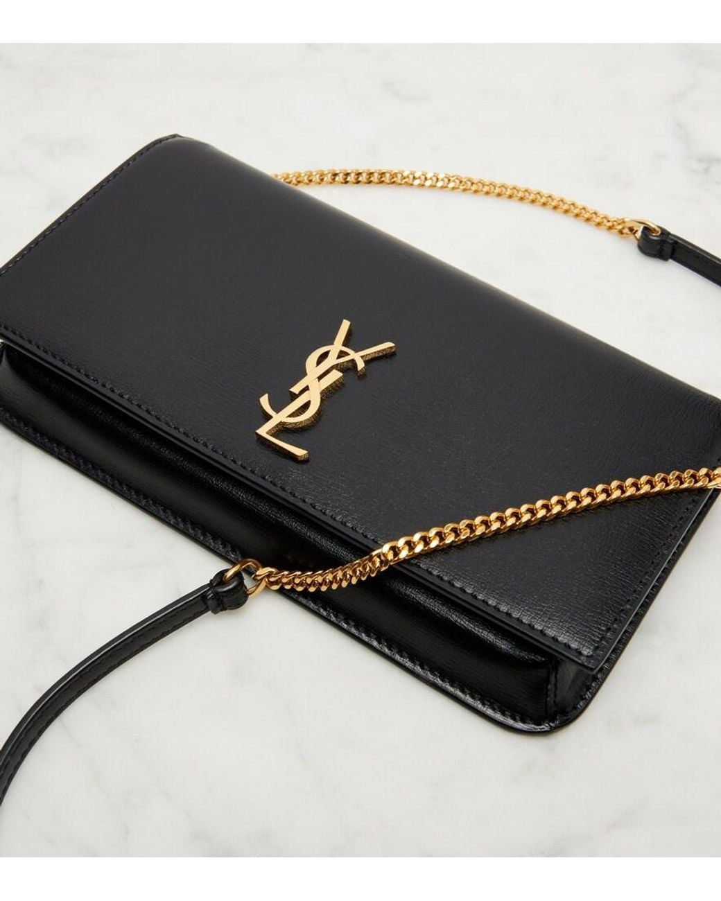 Porta Cellulare Cassandre di Saint Laurent in Black