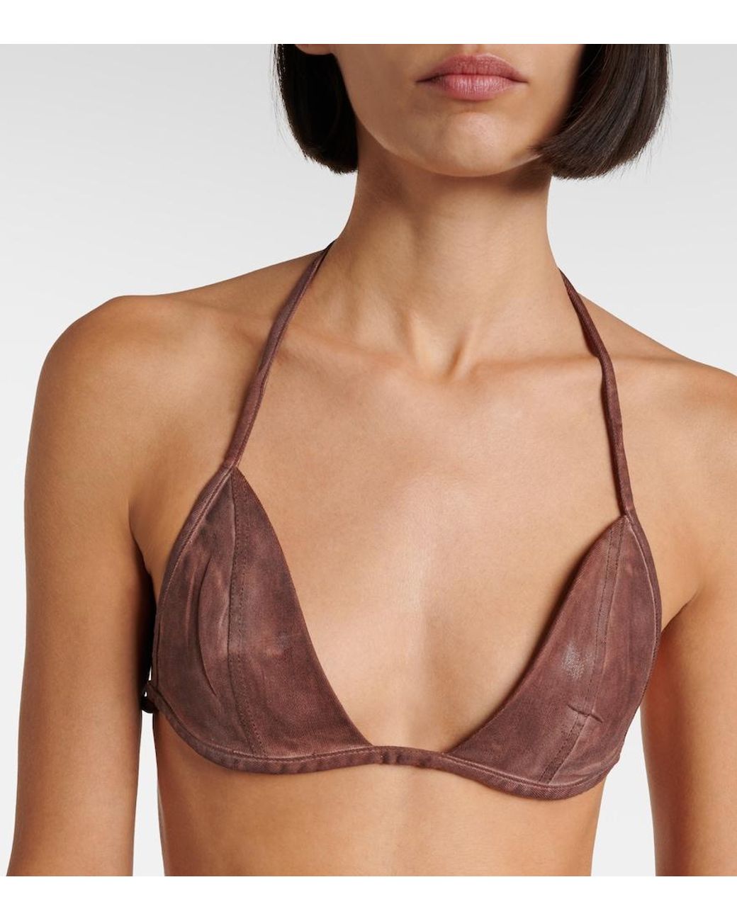 Rick Owens Pink Denim Bra Top