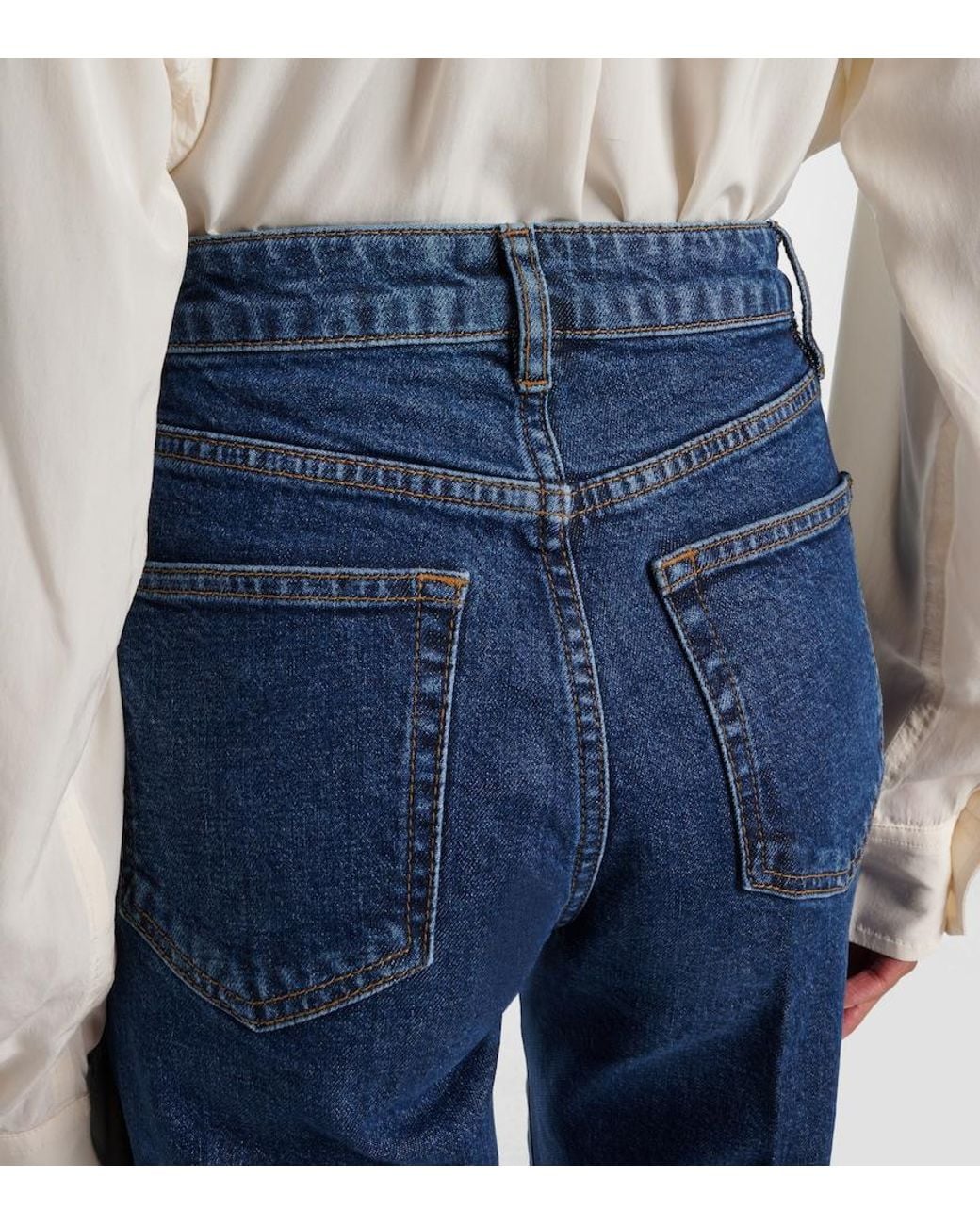 FRAME Blue Refined Saturn Straight Jeans
