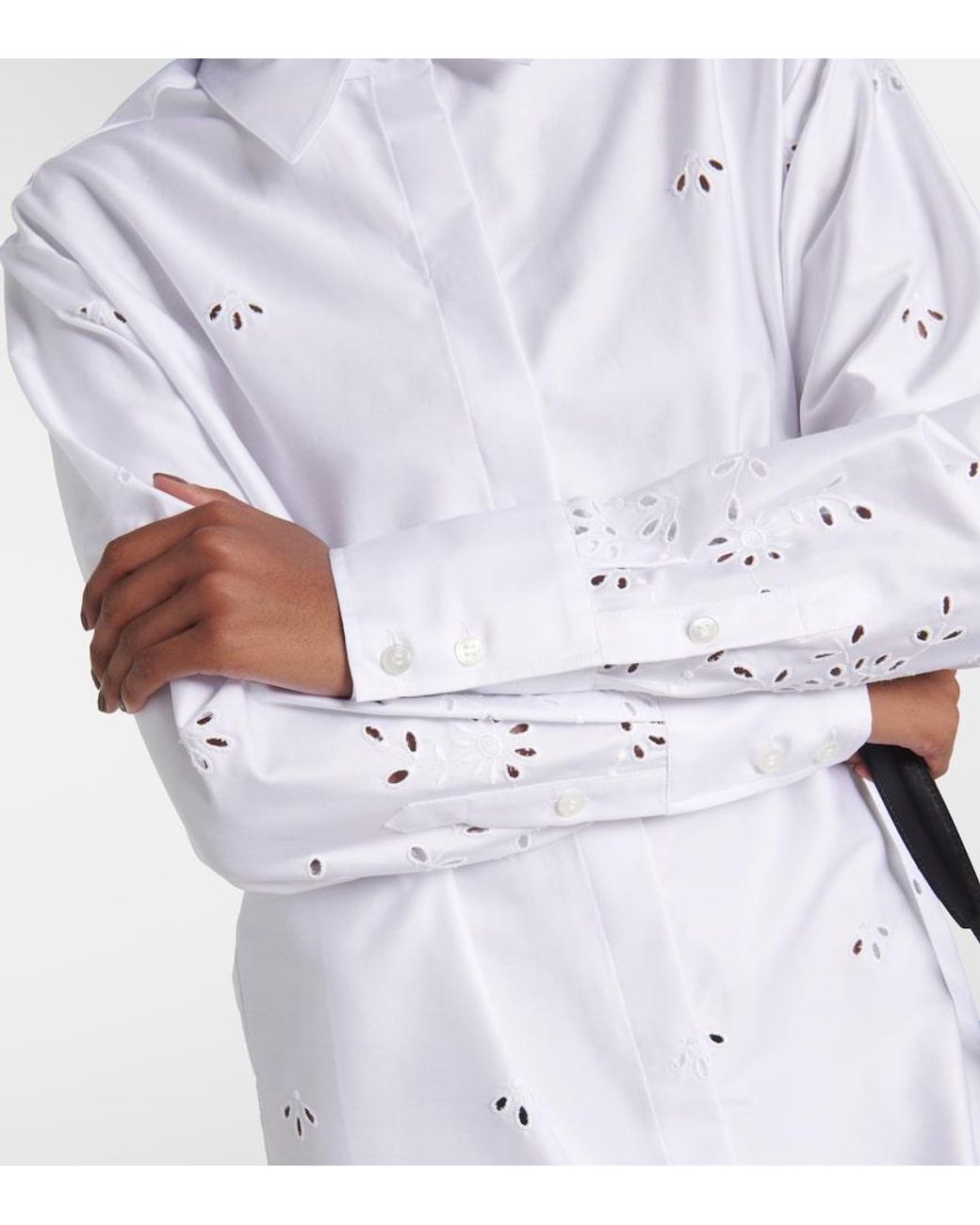 Altuzarra White Morton Cotton-Blend Minidress
