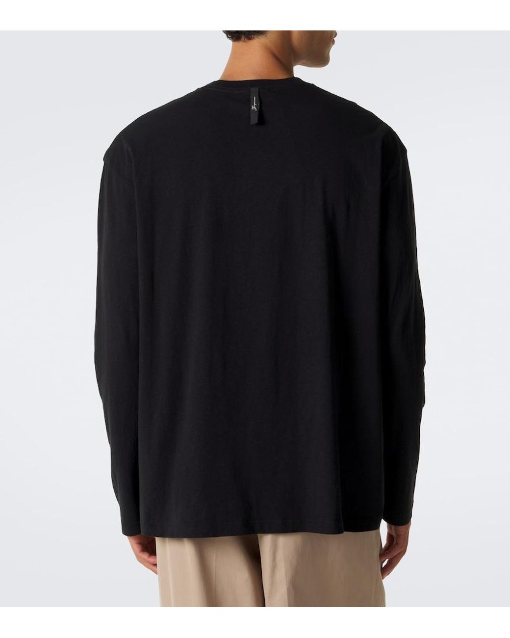 Jacquemus Black Logo Cotton And Hemp Jersey T-Shirt for men