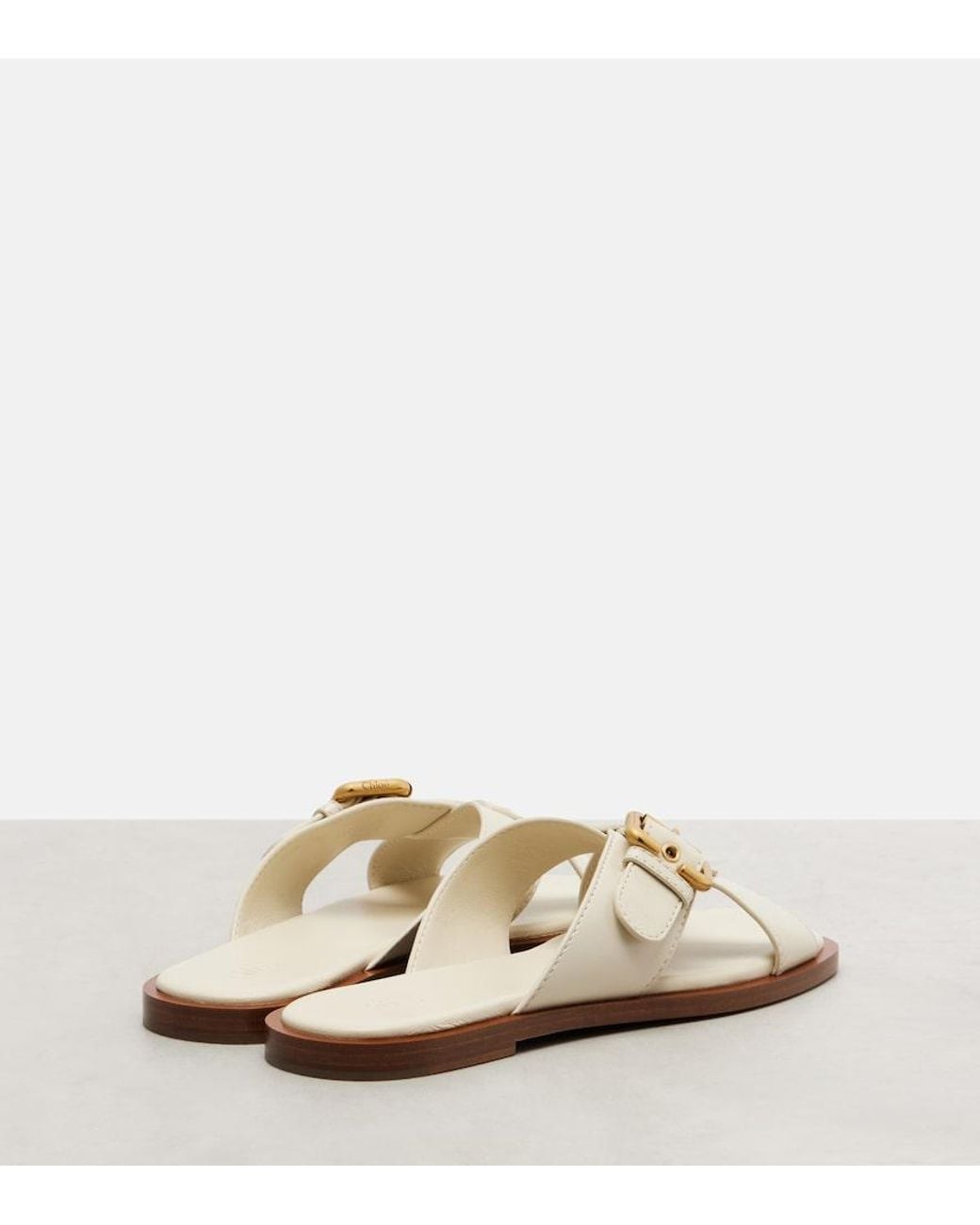 Chloé White Nil Leather Sandals