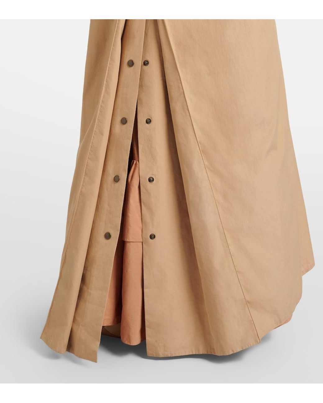 Chloé Natural Scarf-Detail Cotton Coat