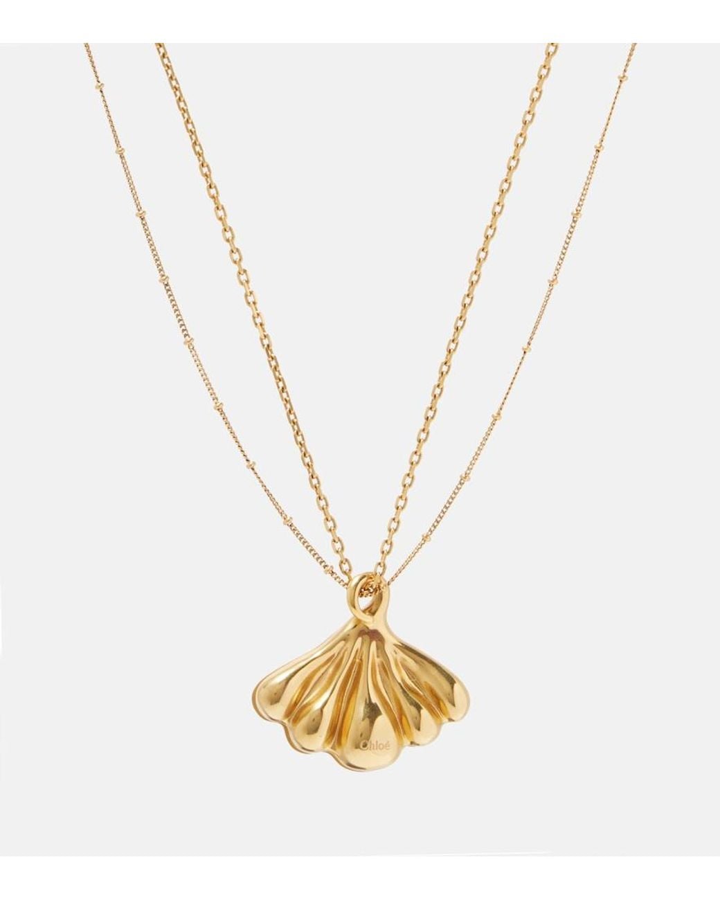Chloé Metallic Halskette Shell