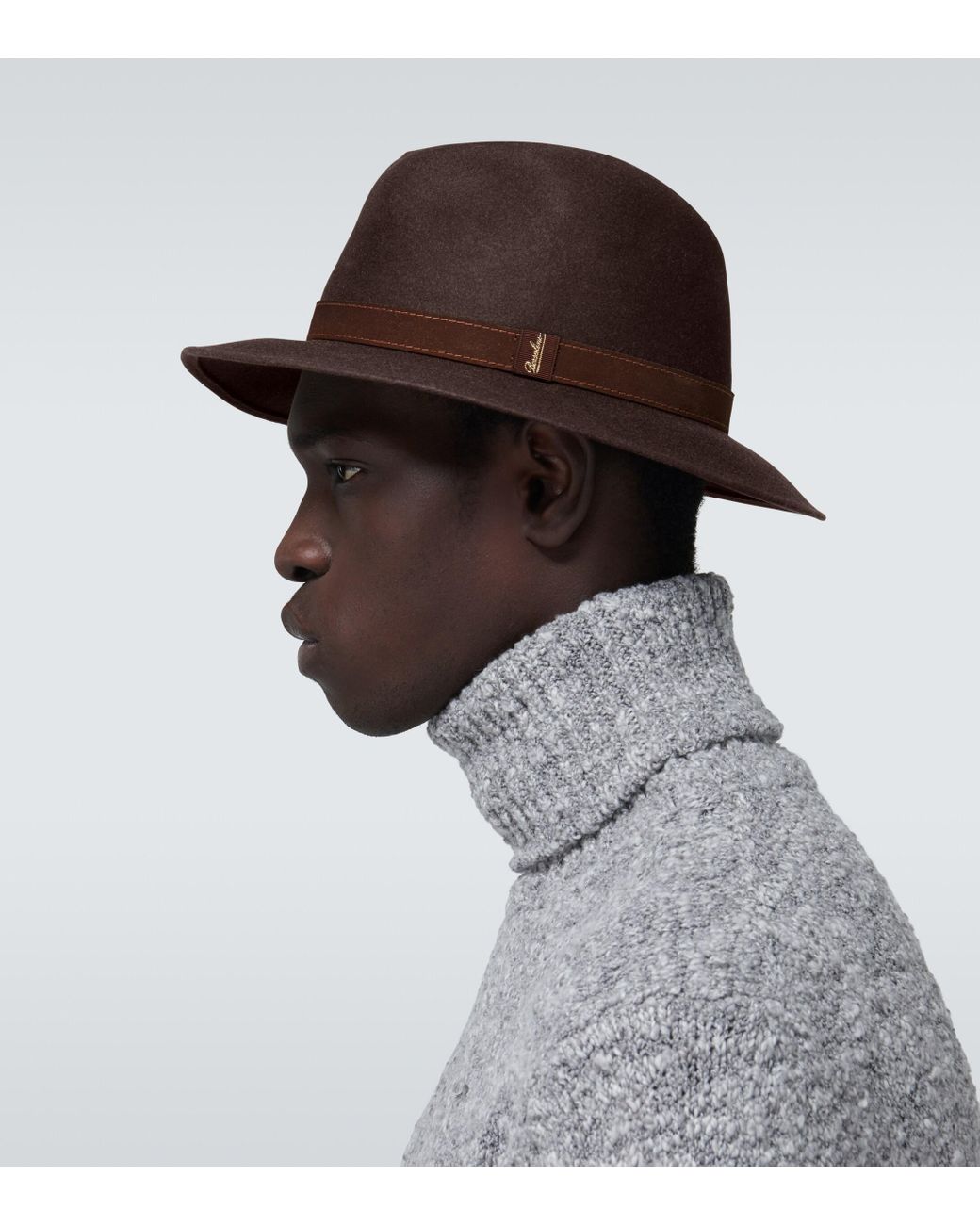 Borsalino Alessandria Hat in Brown for 