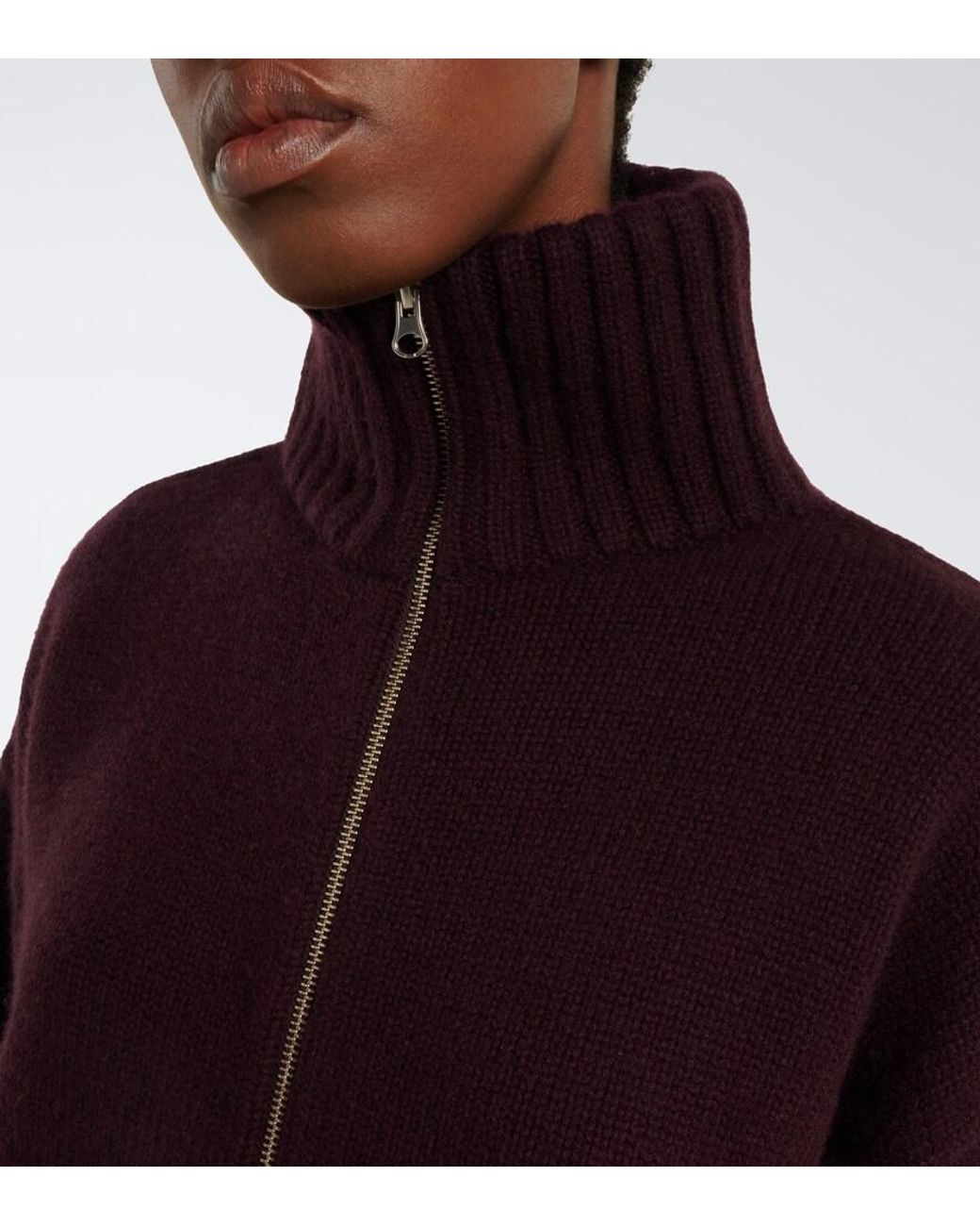 Extreme Cashmere Purple N°438 Xtra Fab Cashmere Zip-Up Sweater